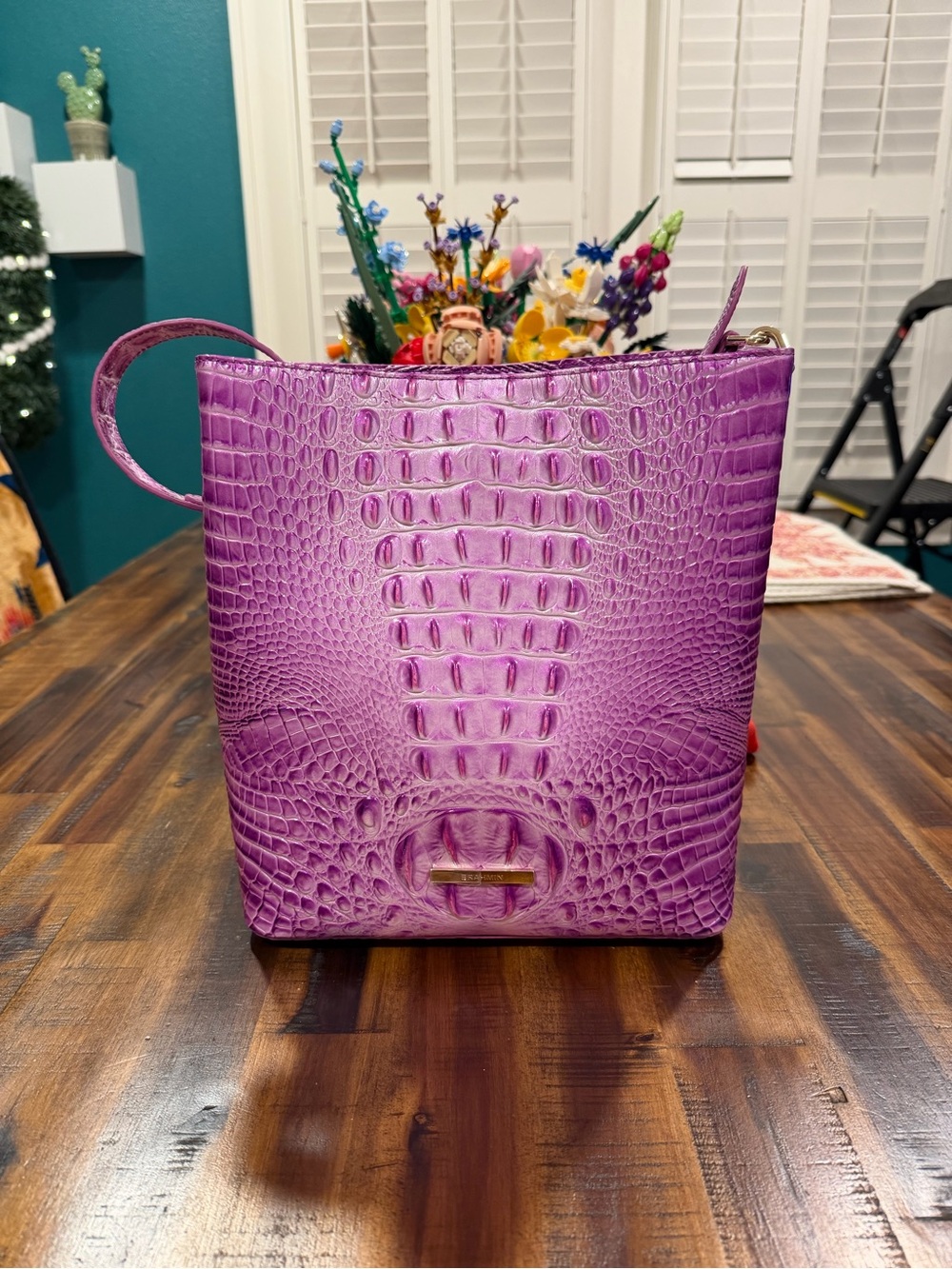 NWT Brahmin Celina Lilac Essence Bucket Bag